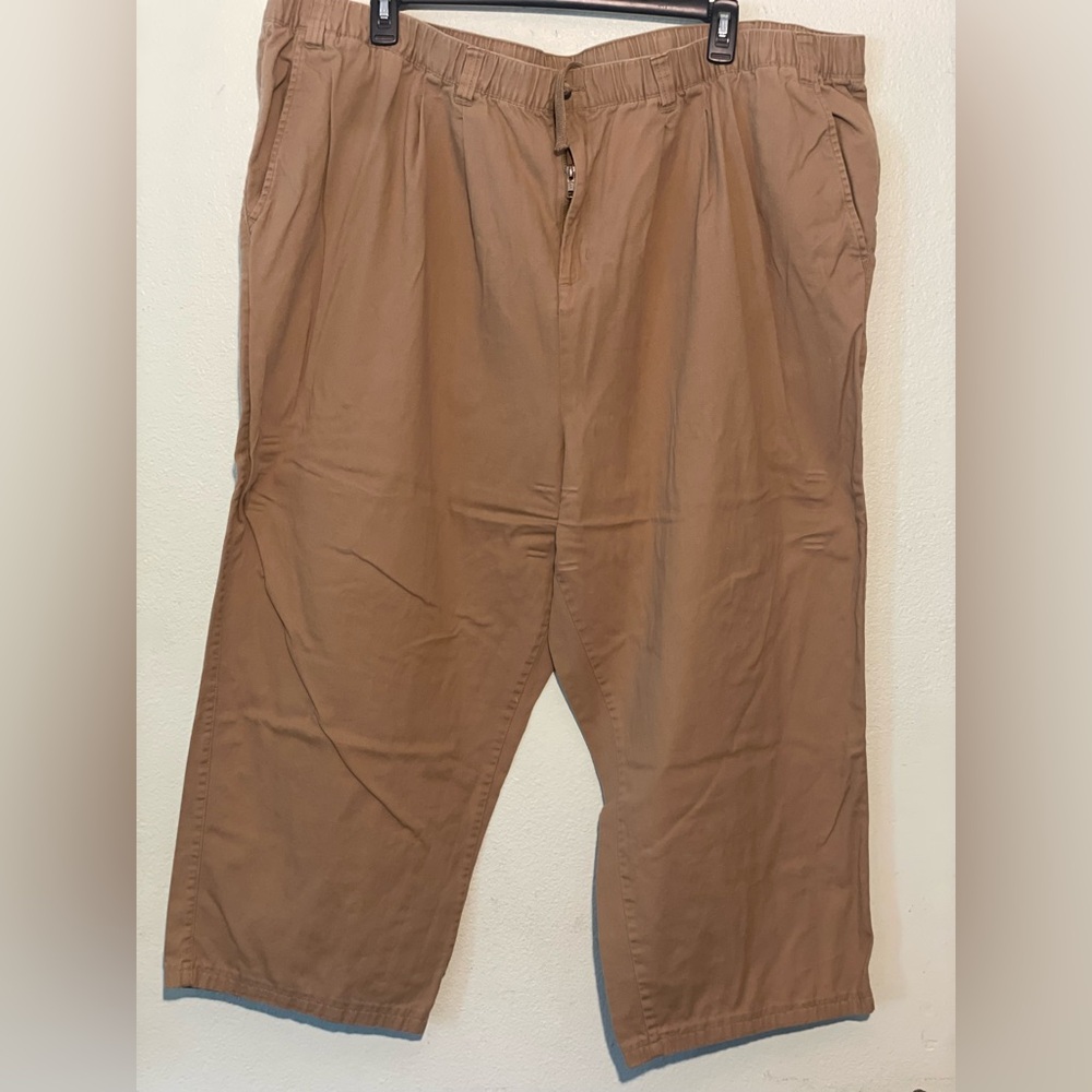 King size khaki expandable waist with drawstring